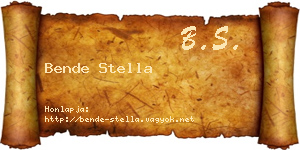Bende Stella névjegykártya