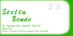 stella bende business card